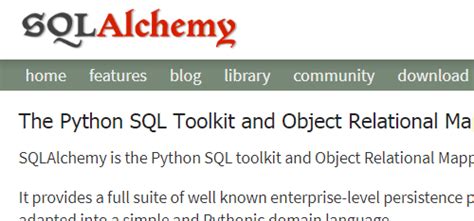 Python ORM之SQLAlchemy全面指南 .